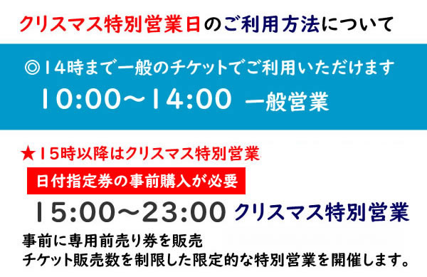 なばなの里　クリスマス特別営業　チケット