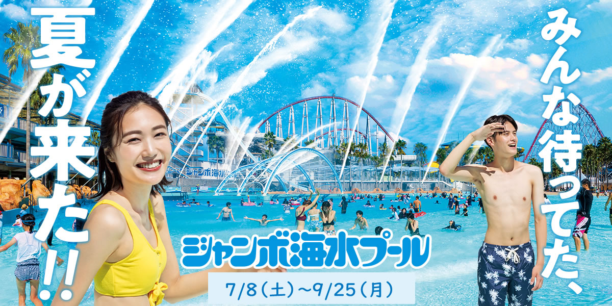 ナガシマジャンボ海水プール（遊園地＋プール） 入場券    大人2枚