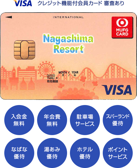 ナガシマリゾートメンバーズクラブカード Visa 会員カード ナガシマリゾート